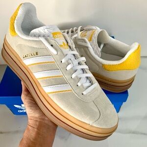 Adidas Originals Gazelle Bold Ivory Bold Gold Sz 11 Women’s/ 9.5 UK